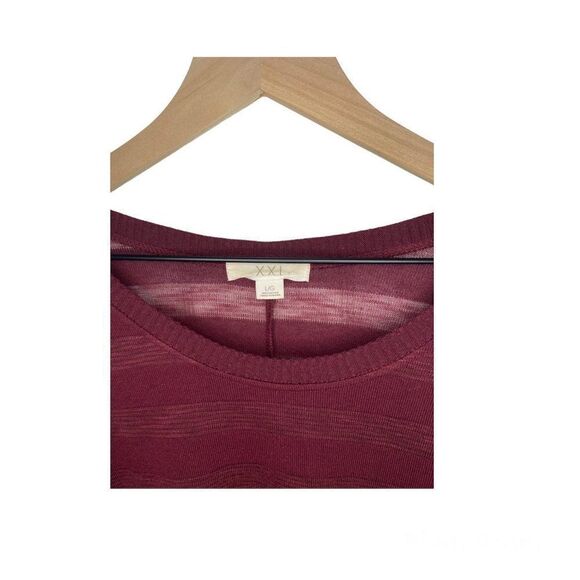 XXI Burgundy Knit Long Sleeve Top - Picture 2 of 2